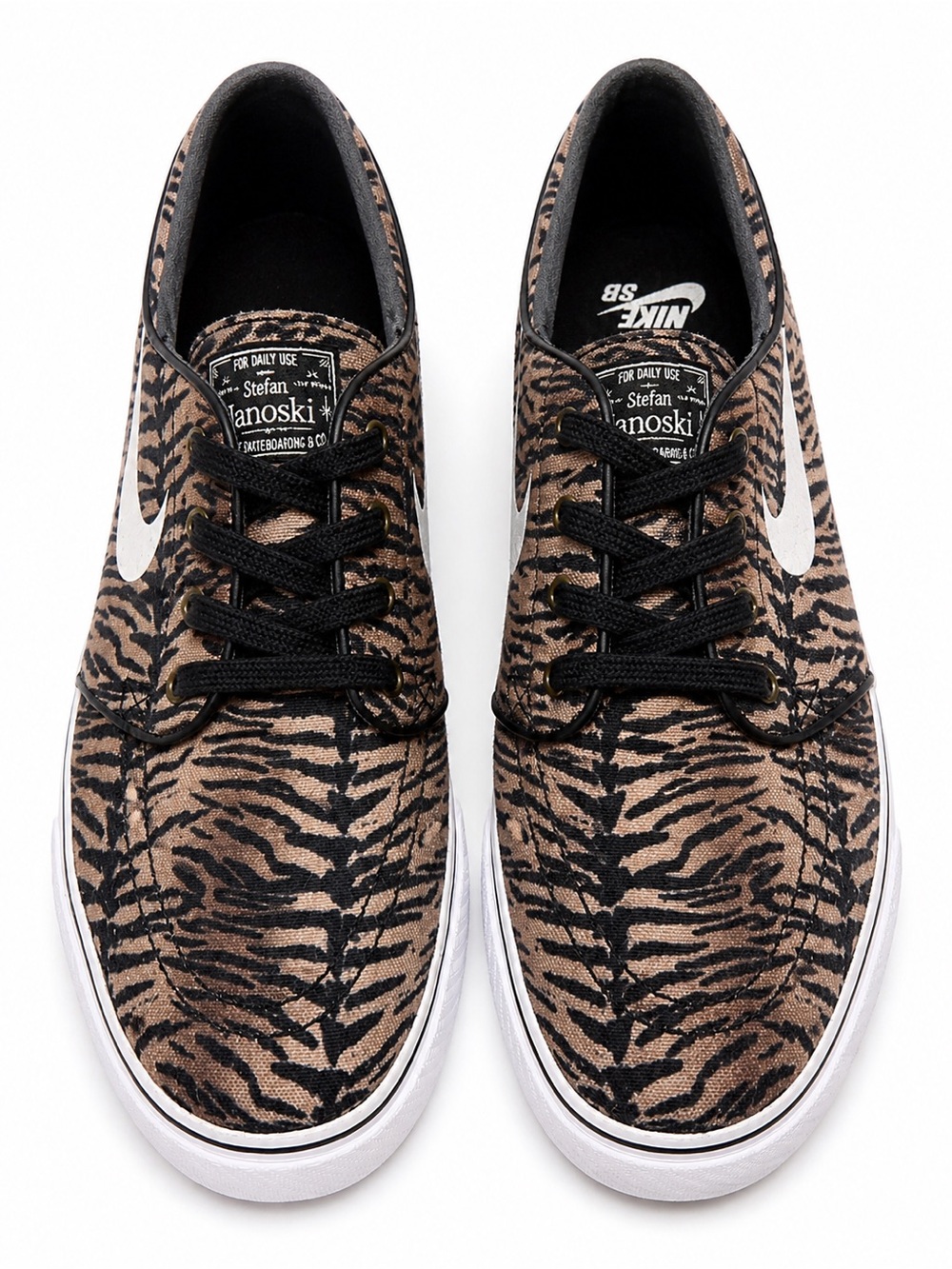 Nike SB Stefan Janoski Tiger Print Sneakers - Brown/Black/White